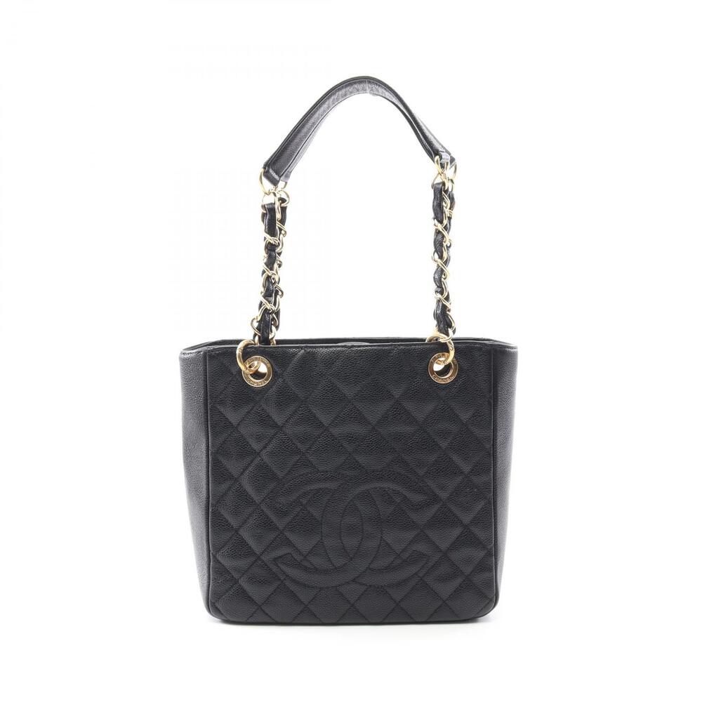 Chanel Matelasse PST Tote Bag Leather Grained Calfskin Black